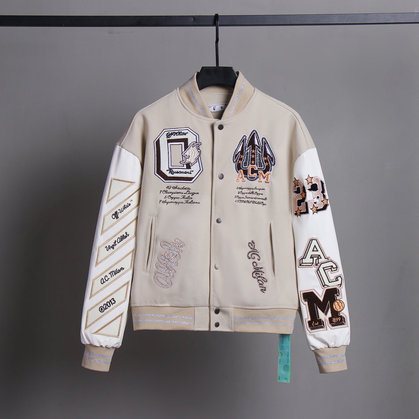Jaqueta Off White Virgil Abloh x Milan Varsity Jacket
