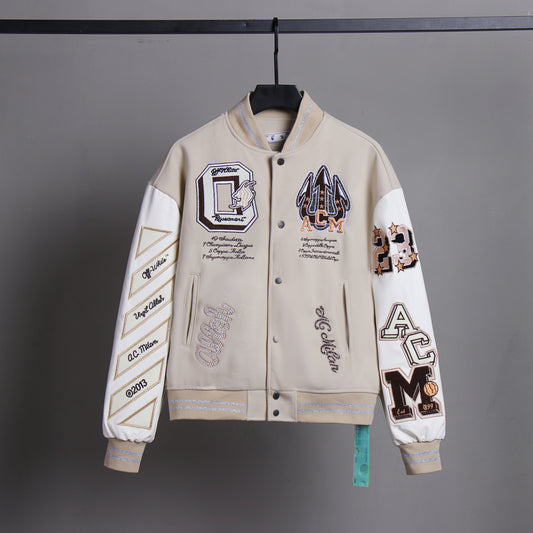 Jaqueta Off White Virgil Abloh x Milan Varsity Jacket