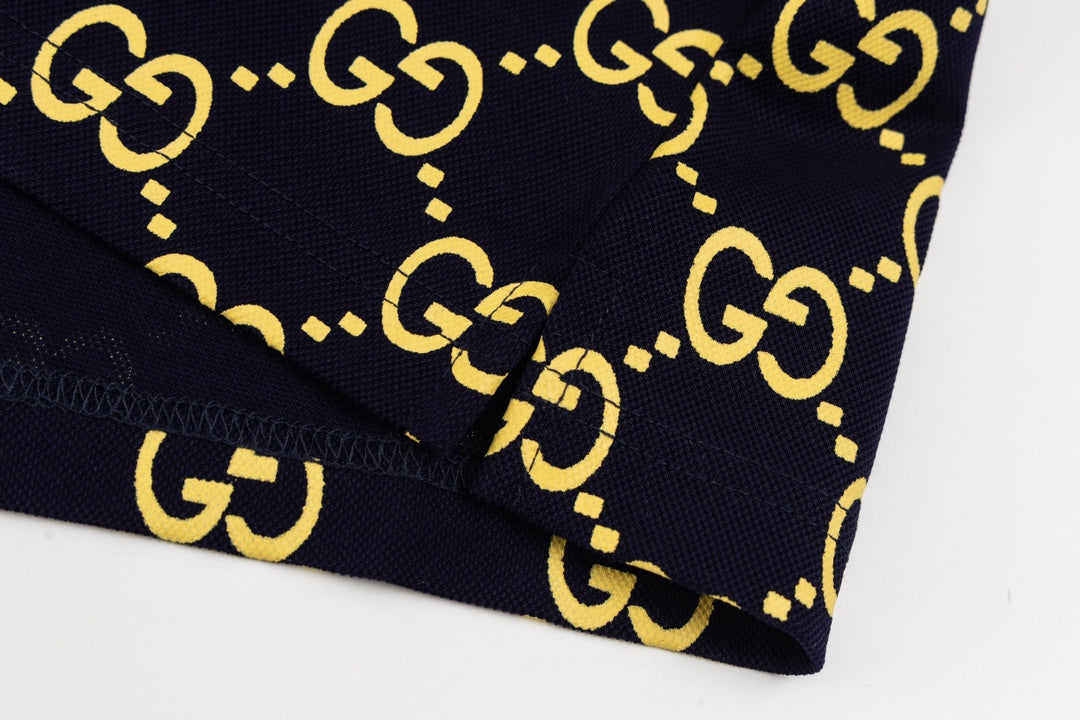 Polo maxi GG de seda de algodão