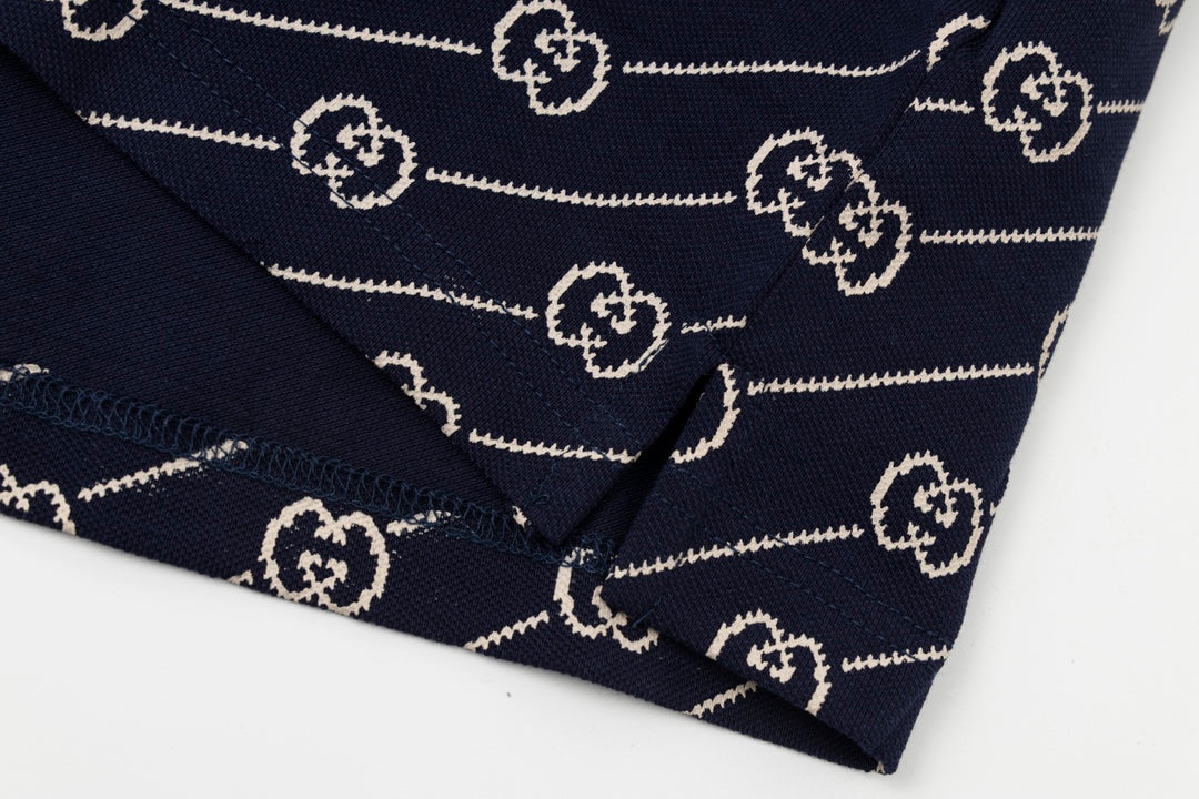 Polo maxi GG de seda de algodão