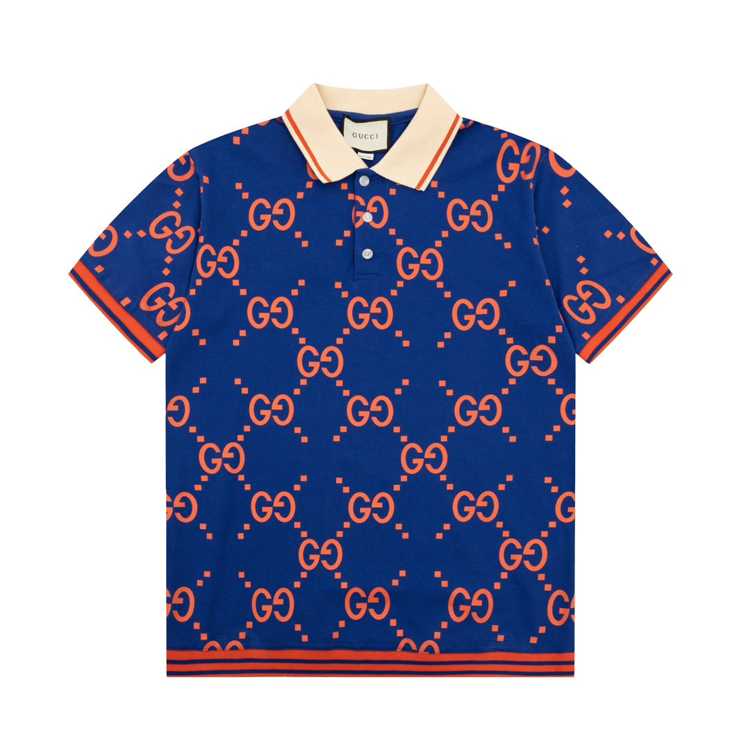 Polo maxi GG de seda de algodão