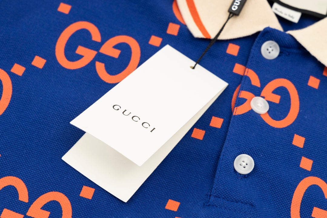 Polo maxi GG de seda de algodão