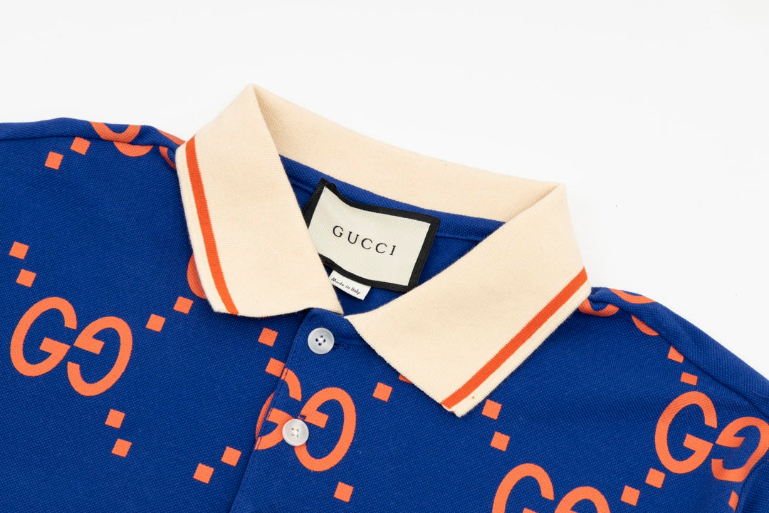 Polo maxi GG de seda de algodão