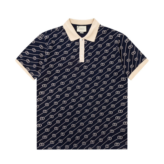 Polo maxi GG de seda de algodão