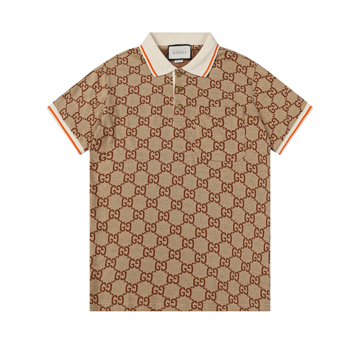 Polo maxi GG de seda de algodão