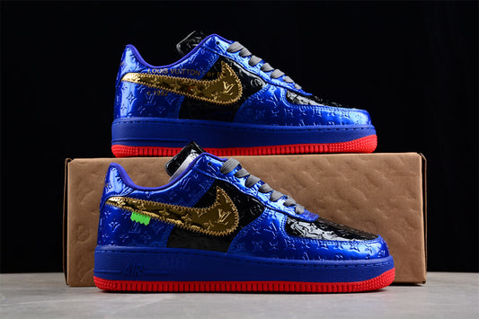 Louis Vuitton x Nike Air Force Black/ Blue/Gold