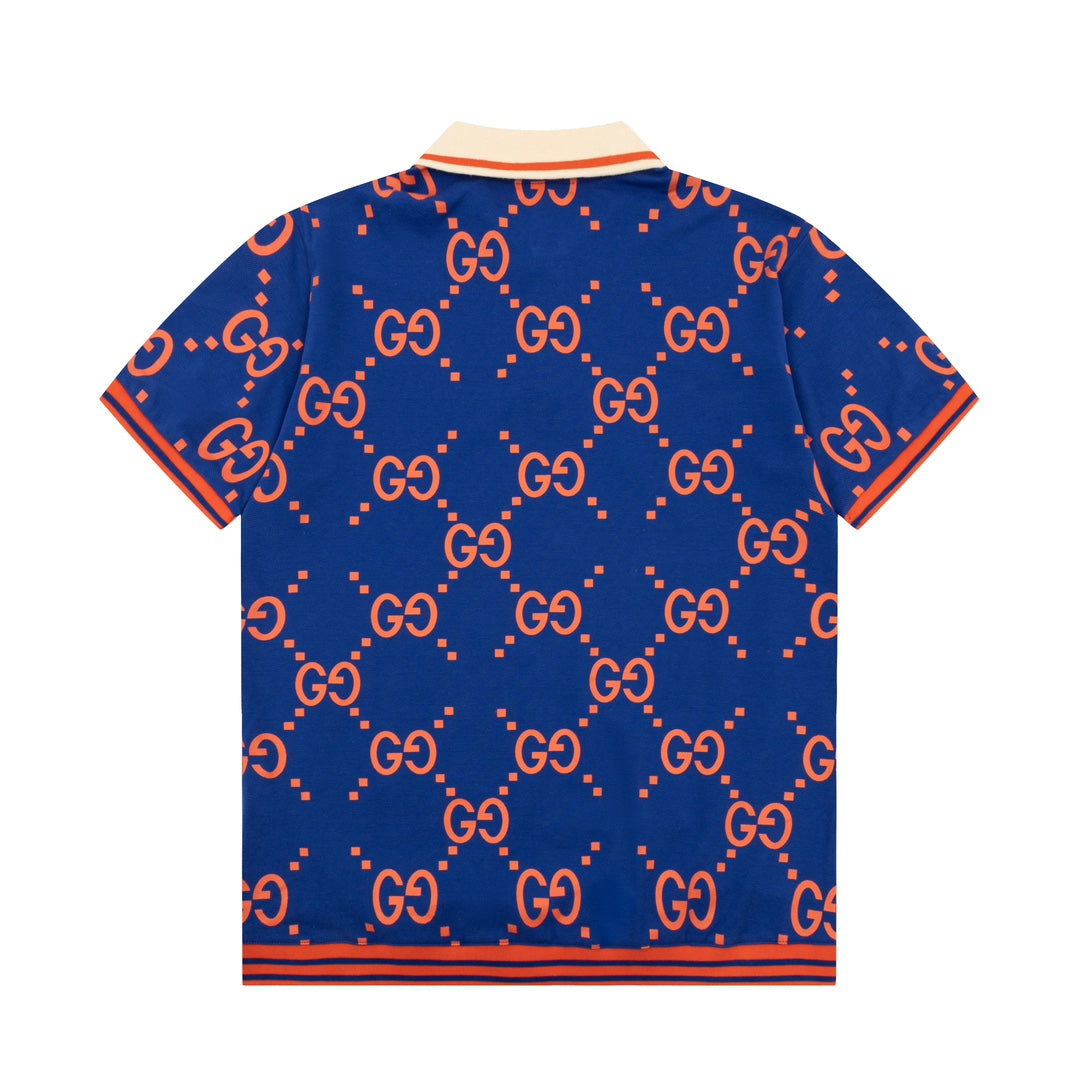 Polo maxi GG de seda de algodão