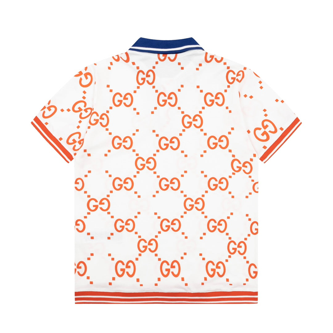 Polo maxi GG de seda de algodão