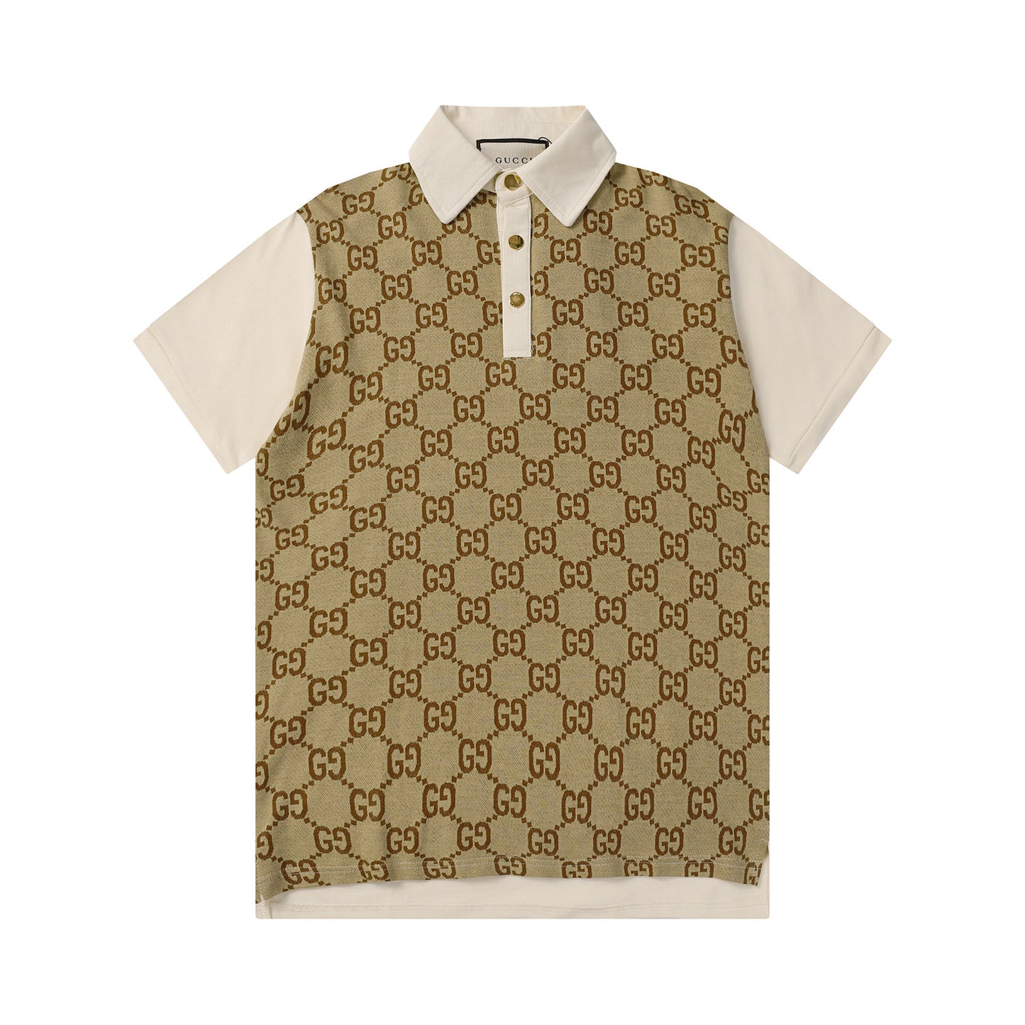 Polo maxi GG de seda de algodão