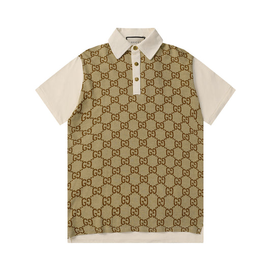 Polo maxi GG de seda de algodão