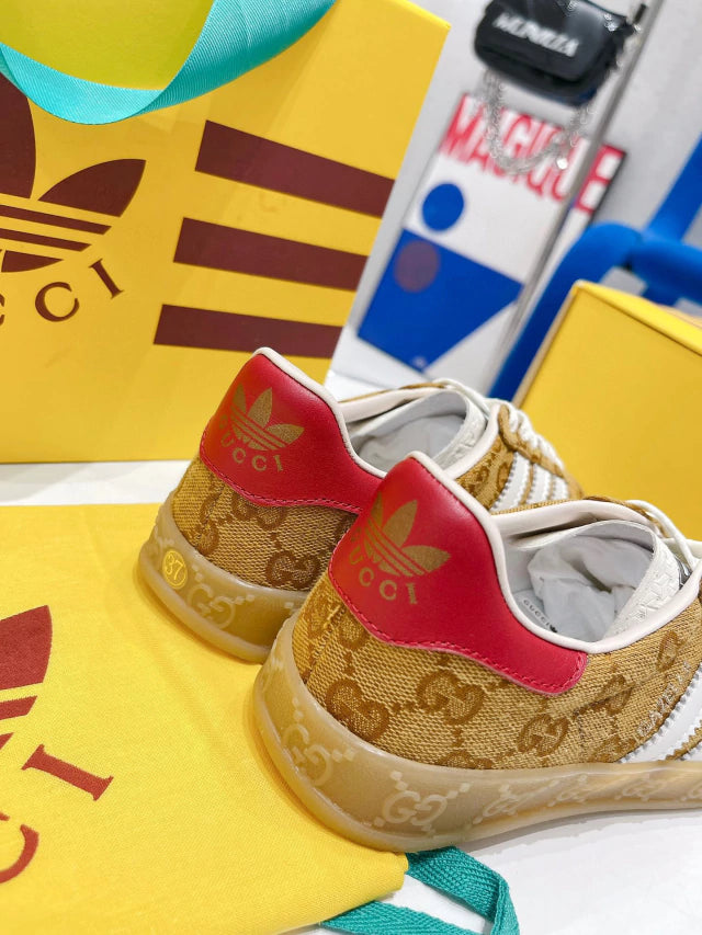 Adidas x Gucci Gazelle GG Beige Brown