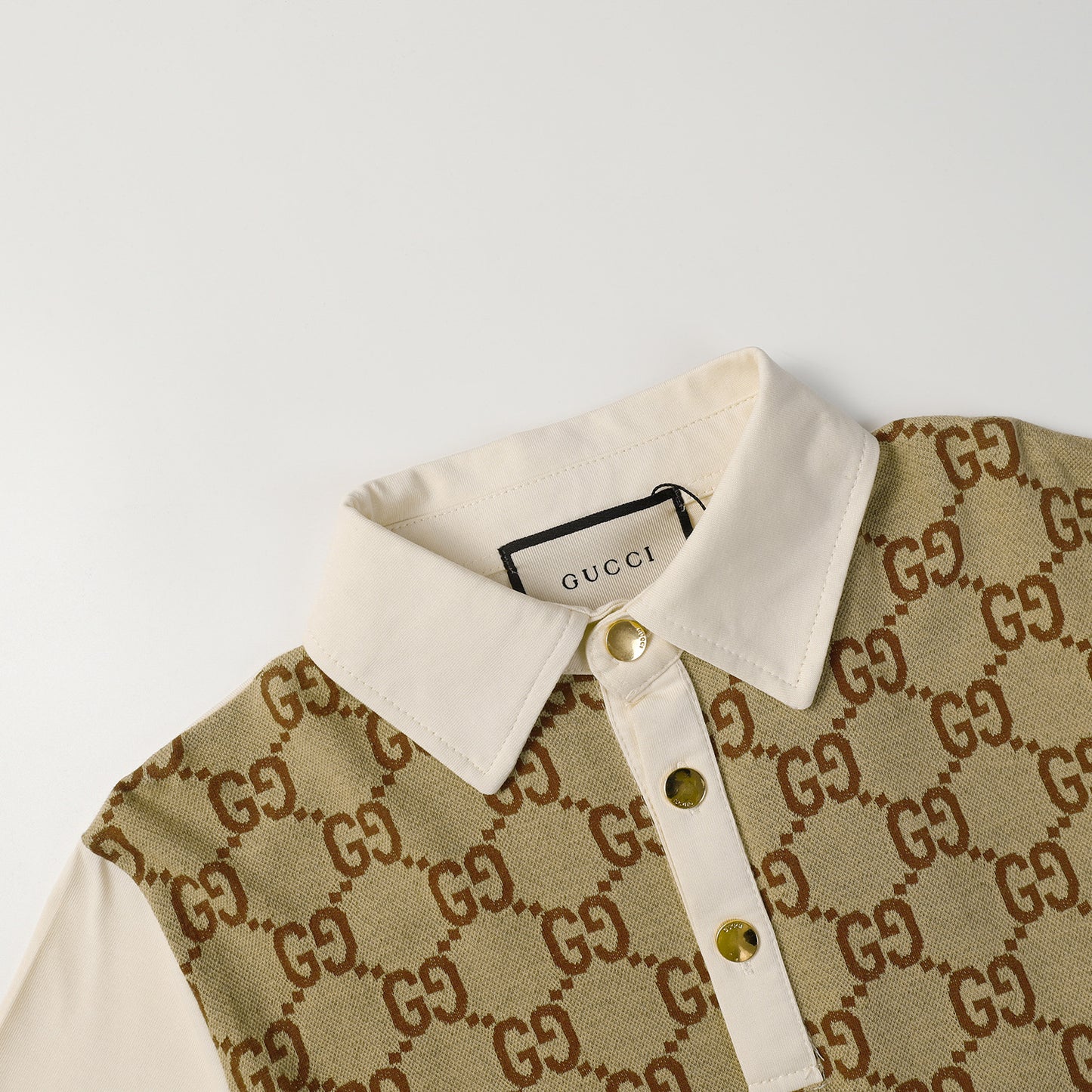 Polo maxi GG de seda de algodão