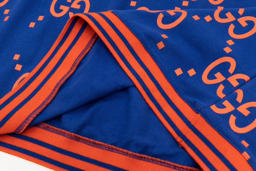 Polo maxi GG de seda de algodão