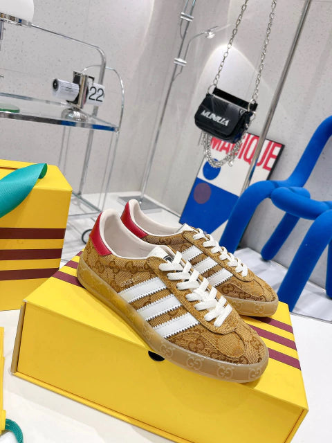 Adidas x Gucci Gazelle GG Beige Brown