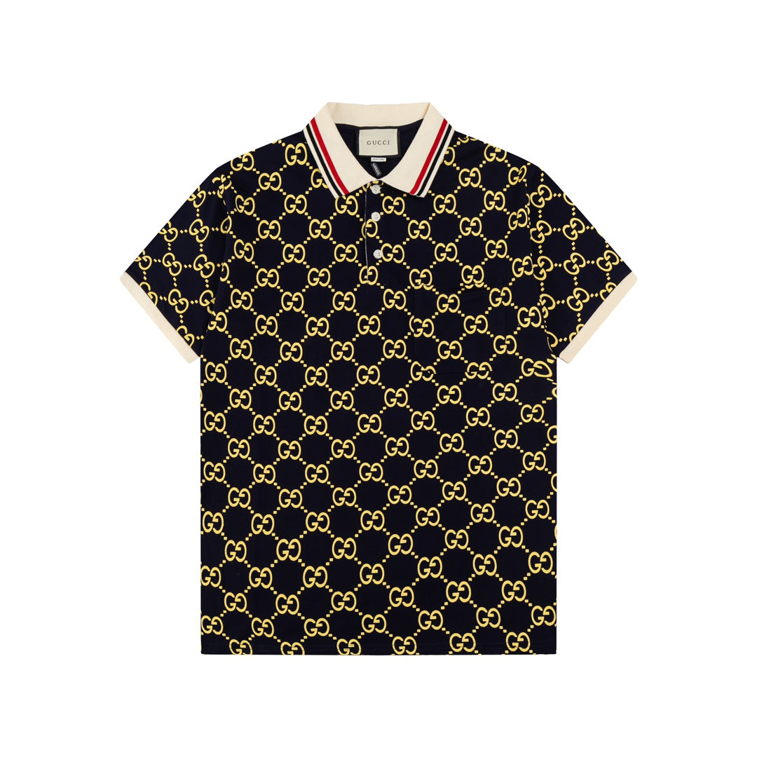 Polo maxi GG de seda de algodão