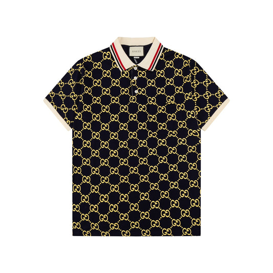 Polo maxi GG de seda de algodão