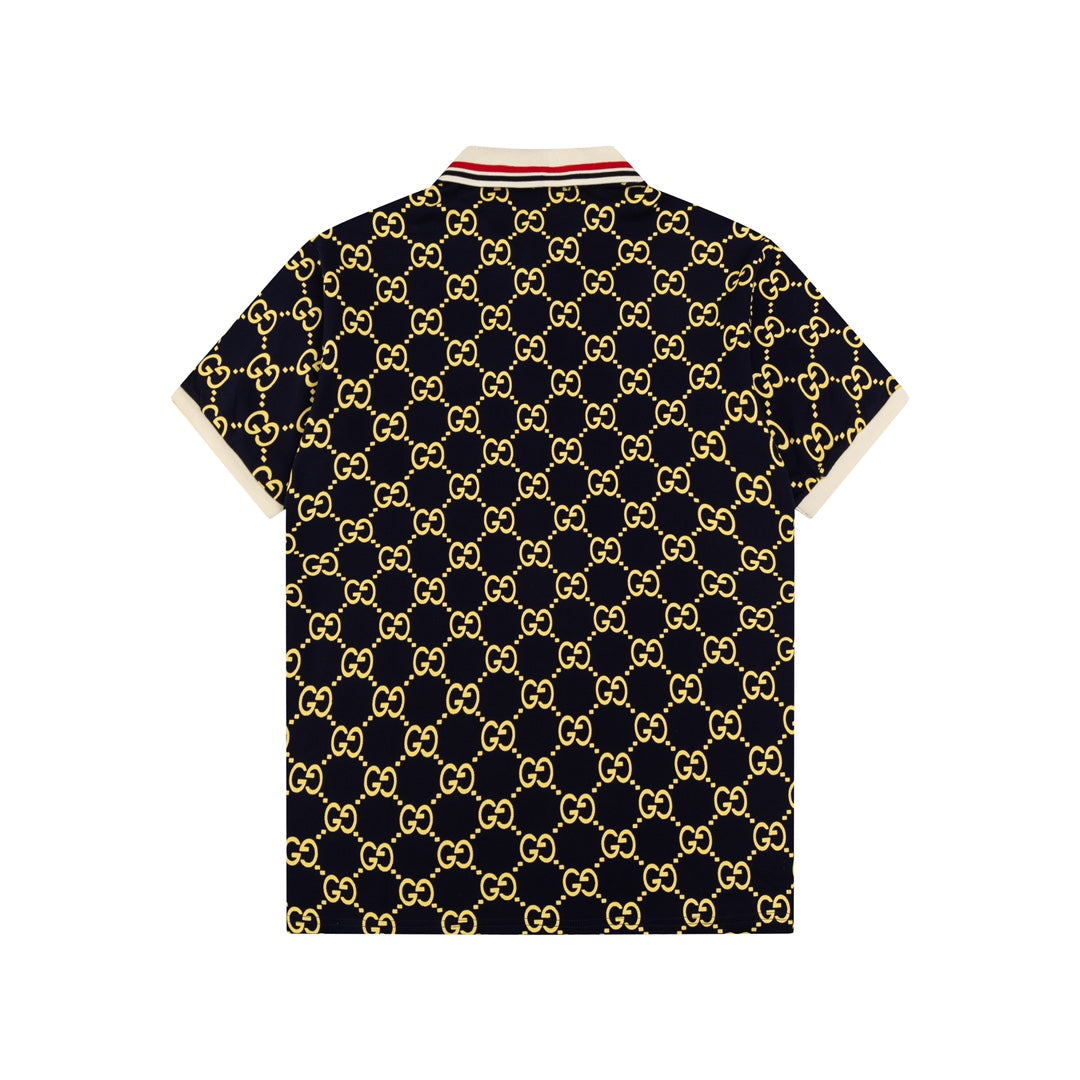 Polo maxi GG de seda de algodão