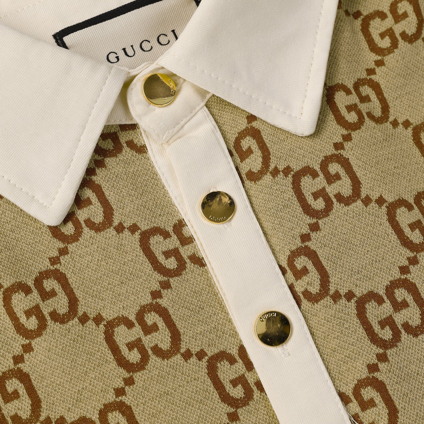 Polo maxi GG de seda de algodão