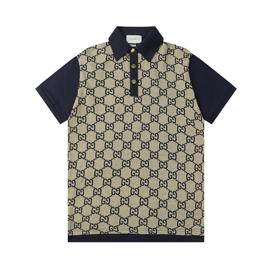 Polo maxi GG de seda de algodão