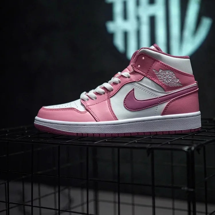 Jordan 1 Mid Pink & Branco