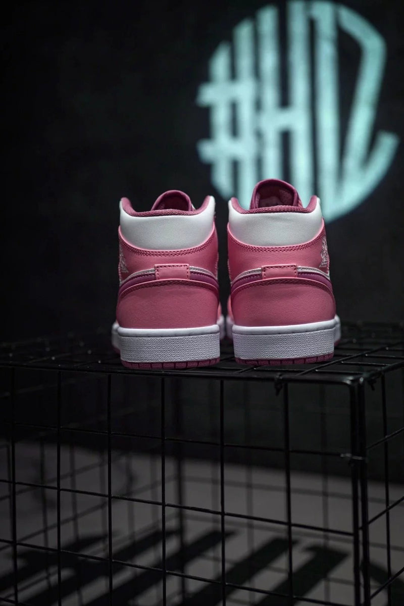 Jordan 1 Mid Pink & Branco