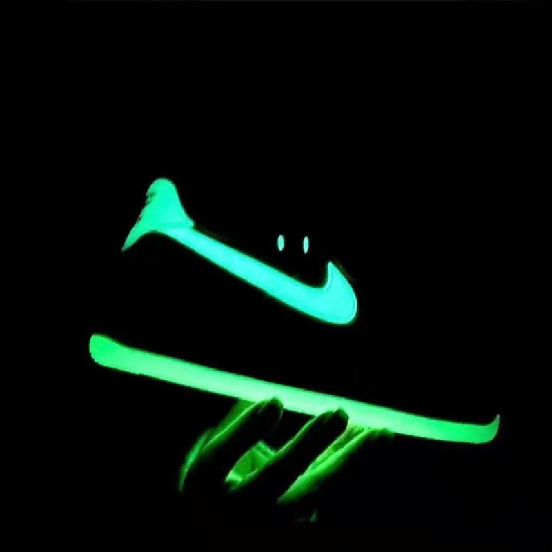 Air Force 1 Branco Verde Luminoso Fluorescente Smiley