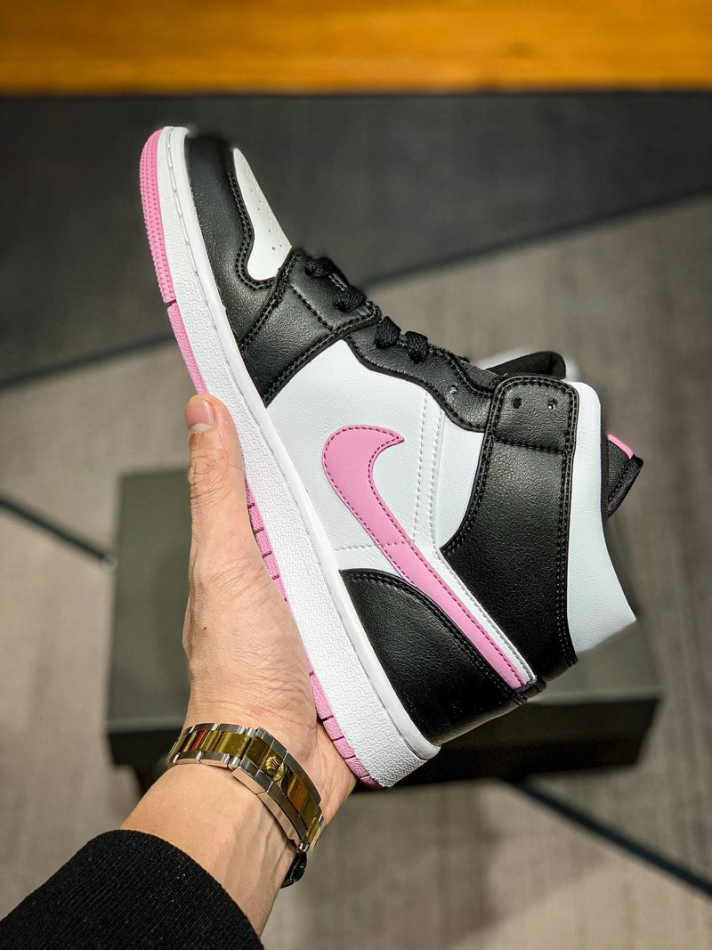 Jordan 1 Mid GS Pink and White Panda