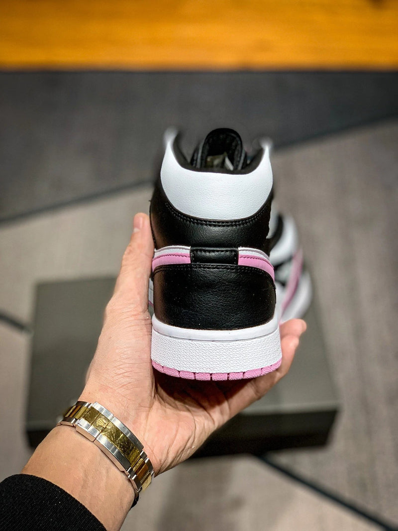 Jordan 1 Mid GS Pink and White Panda