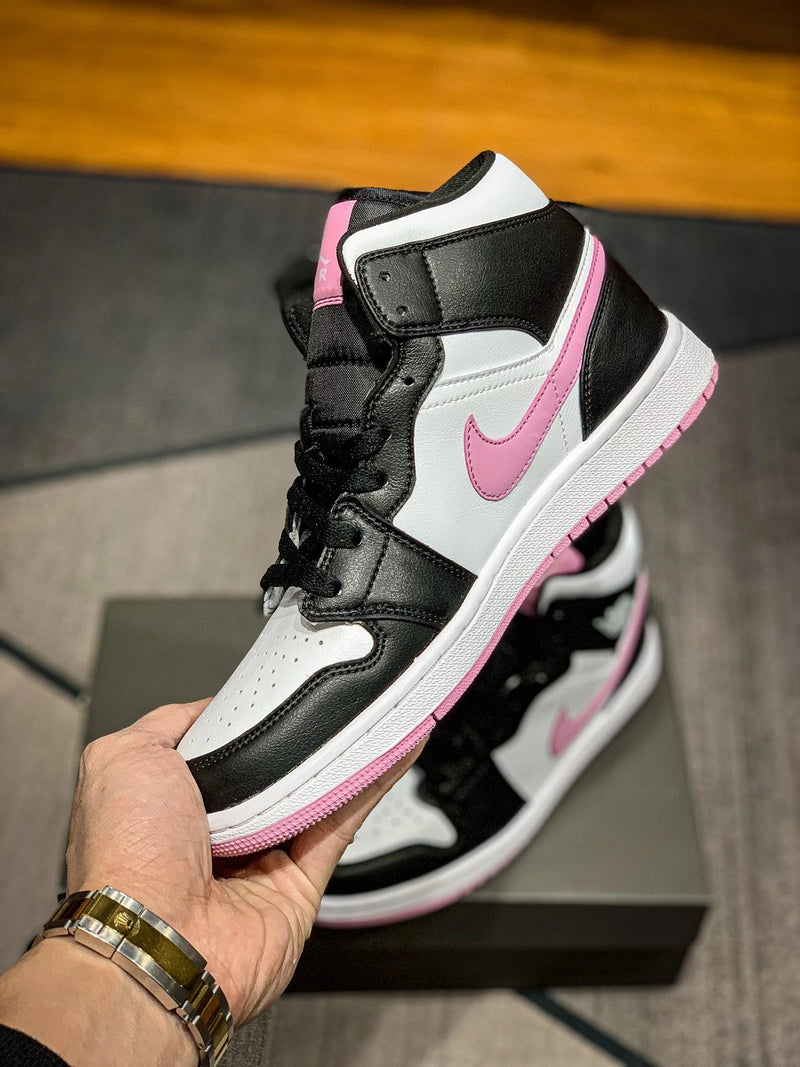 Jordan 1 Mid GS Pink and White Panda