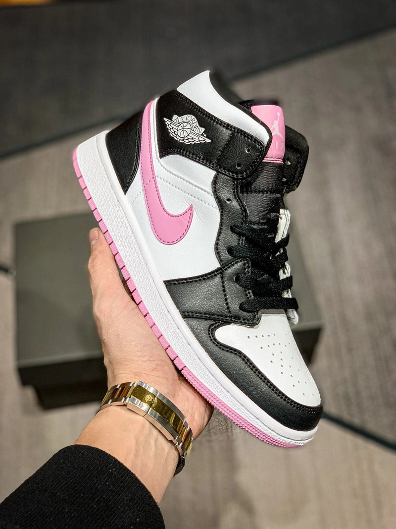 Jordan 1 Mid GS Pink and White Panda