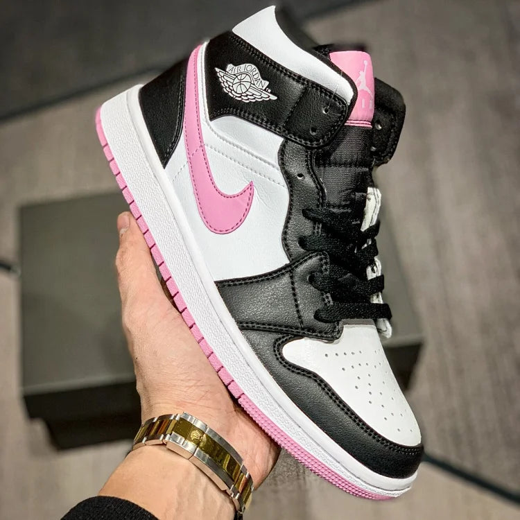 Jordan 1 Mid GS Pink and White Panda