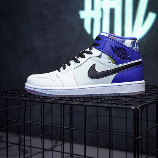 Jordan 1 Mid "Flower Garden" Branco Roxo
