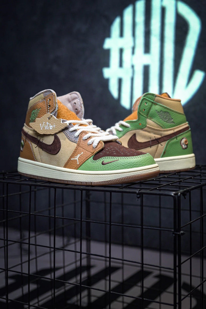 Boneca Zion Williamson x Air Jordan 1 Mid Brown Voodoo