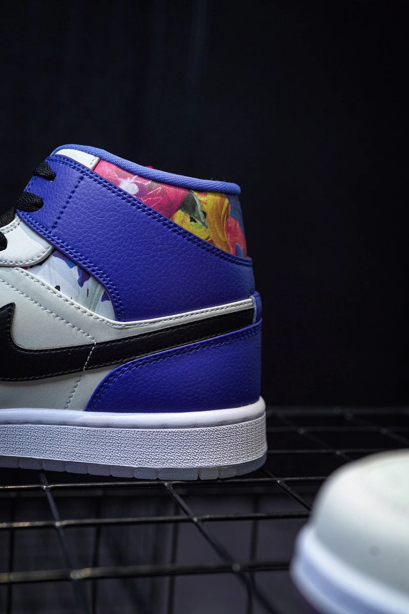 Jordan 1 Mid "Flower Garden" Branco Roxo