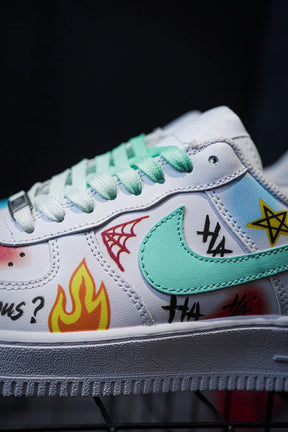 Nike Air Force 1 Low clown graffiti