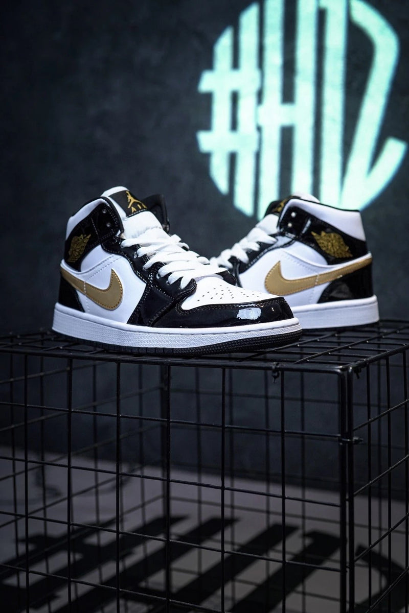 Jordan 1 Mid Black Gold