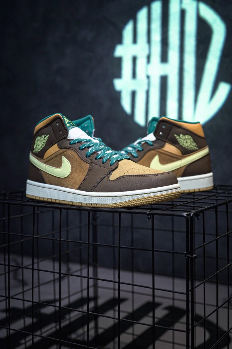 Jordan 1 Mid "Cacao Wow" Brown & Green