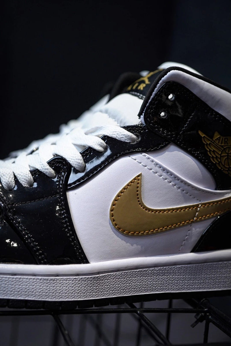 Jordan 1 Mid Black Gold