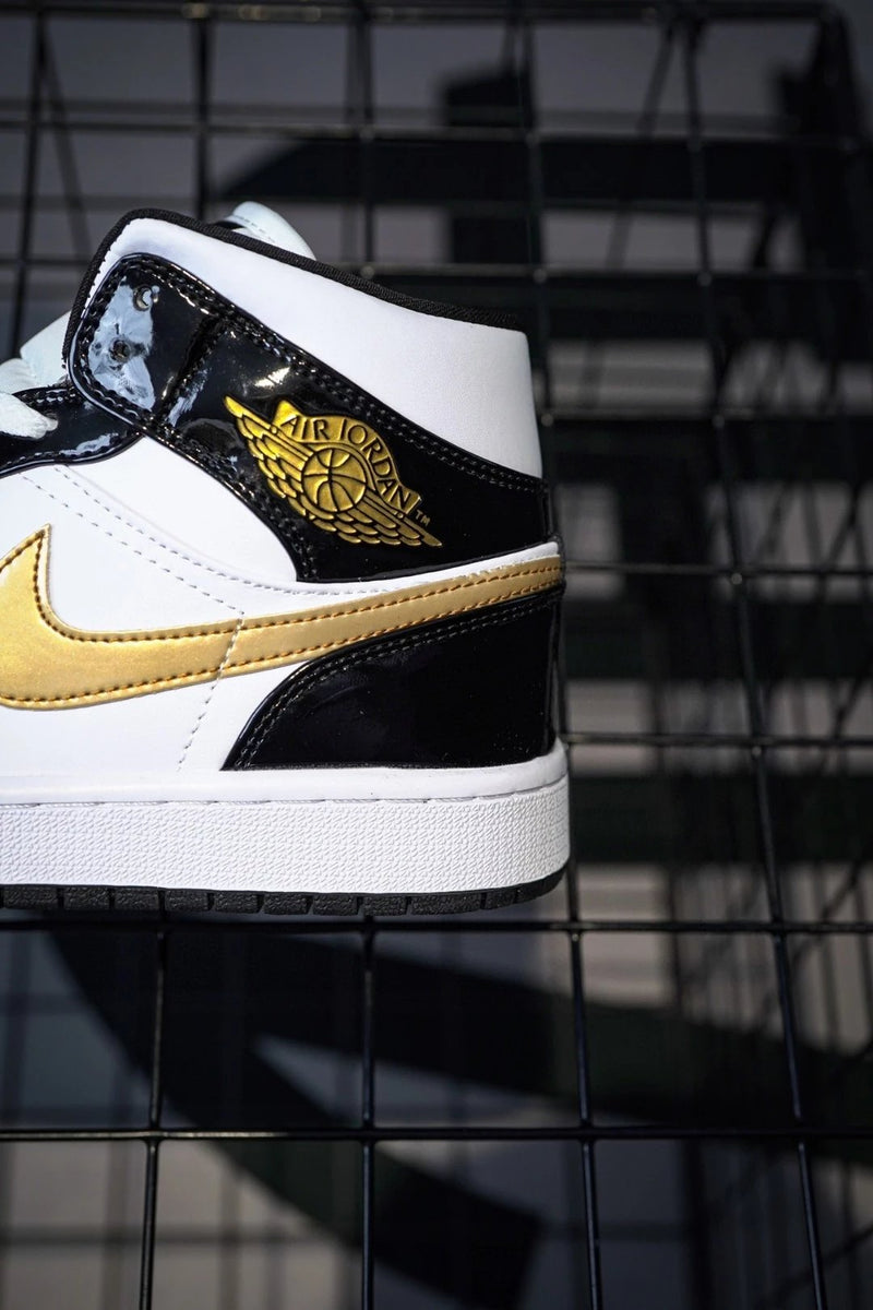 Jordan 1 Mid Black Gold