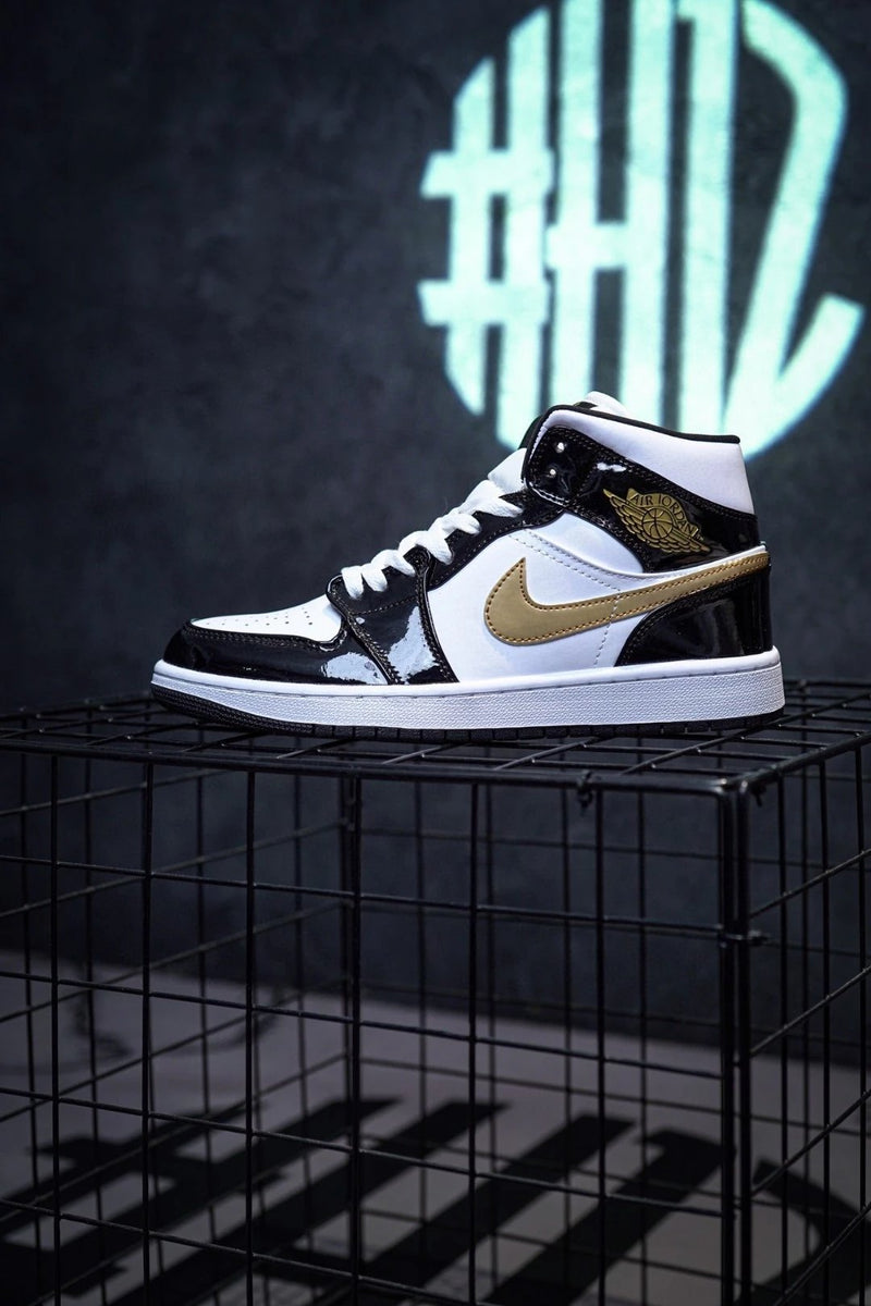 Jordan 1 Mid Black Gold