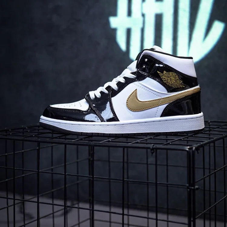 Jordan 1 Mid Black Gold