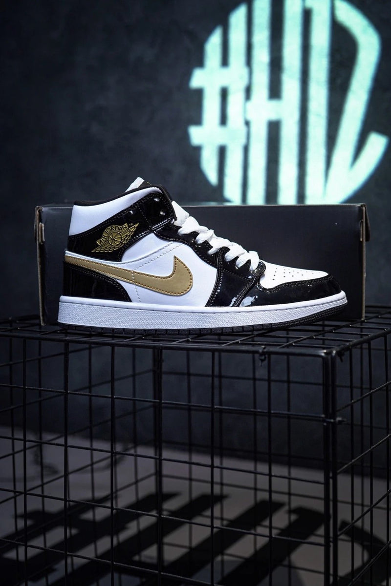 Jordan 1 Mid Black Gold