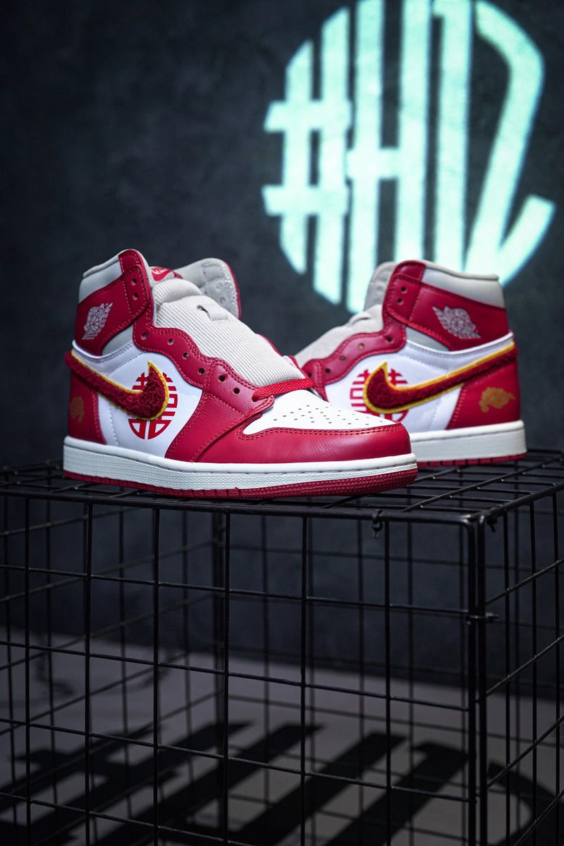 Jordan 1 High White and Red Wedding