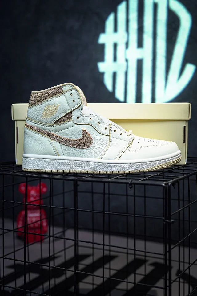 Jordan 1 High "Sail and Pale Vanilla" Bege de Dongguan Dachang