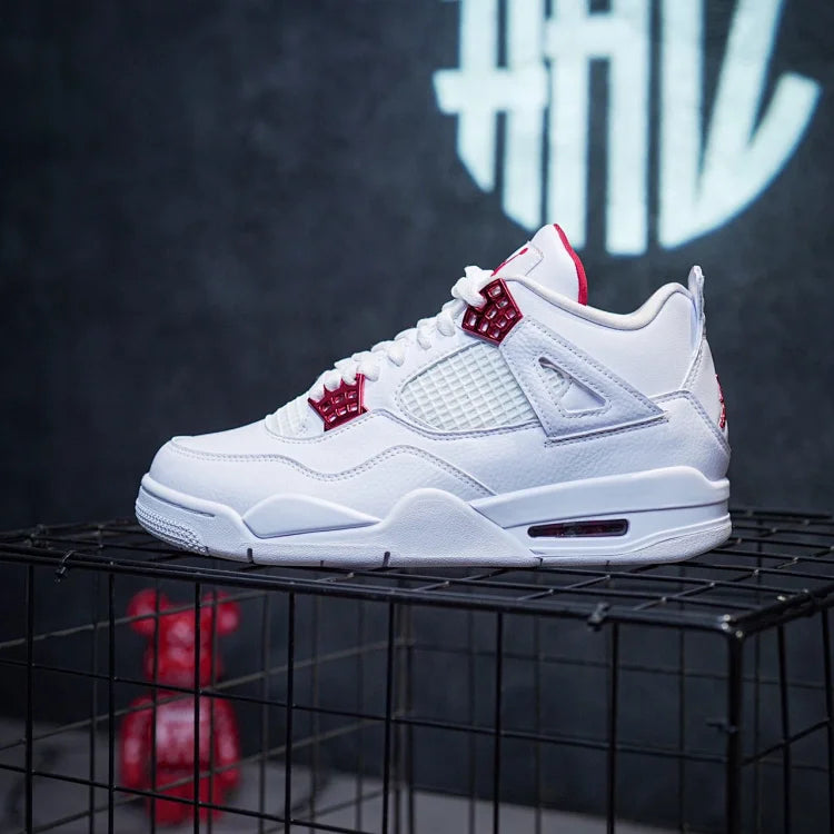 Jordan 4 White University Red