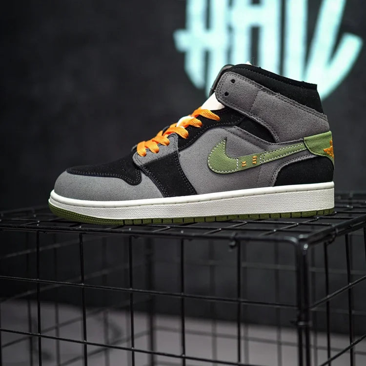 Jordan 1 Mid Grey Green