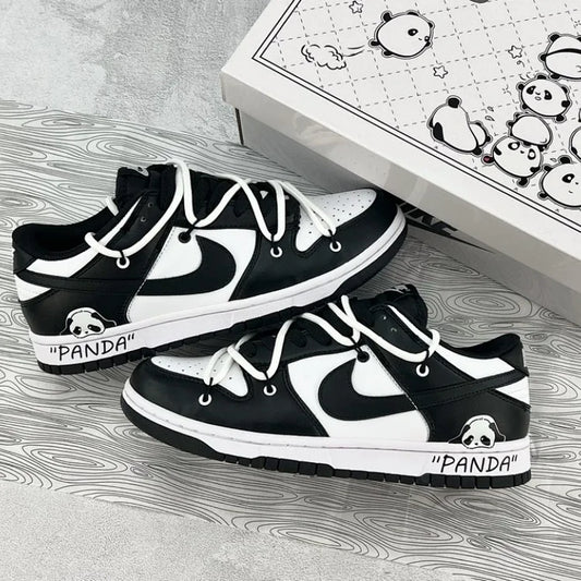 NBA x Dunk Low Retro Black & Panda Branco