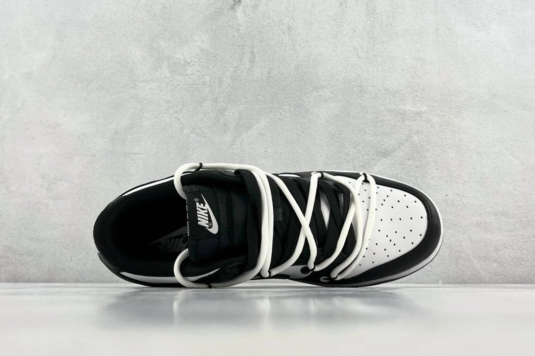 NBA x Dunk Low Retro Black & Panda Branco