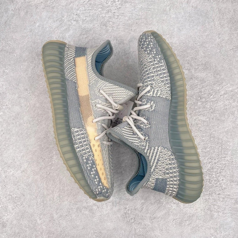 Adidas Yeezy Boost 350 V2 Israfli Cinza Azul Pipoca